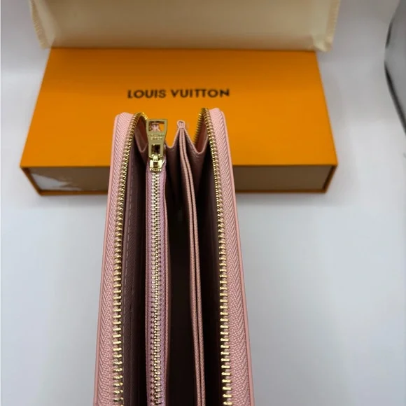 Blush Pink Monogram Zippy Wallet - Picture 5 of 7